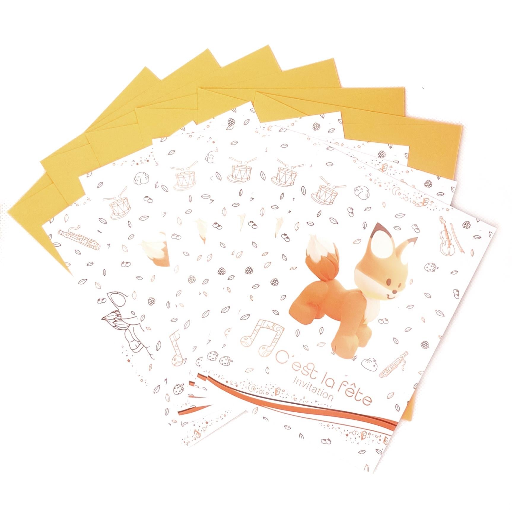 Kit créatif 6 cartes d'invitation en français pour anniversaire sur thème  princesse pour 6 invités (6 cartons d invitation + 6 enveloppes + 1 planche  de 10 stickers). Idéal enfants de 4 à 10 ans : : Cuisine et Maison